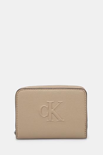 Peňaženka Calvin Klein Jeans dámska, béžová farba, LV04K1004G