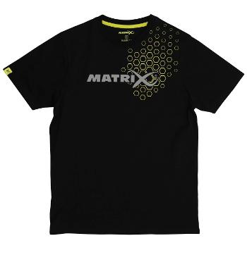 Matrix tričko black hex print t-shirt - xl