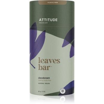 Attitude Leaves Bar Herbal Musk tuhý deodorant bez obsahu hliníkových solí 85 g