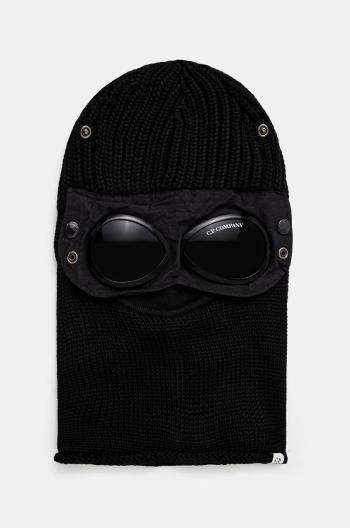 Vlnená kukla C.P. Company Ski Mask čierna farba, 17CMAC301A005509A