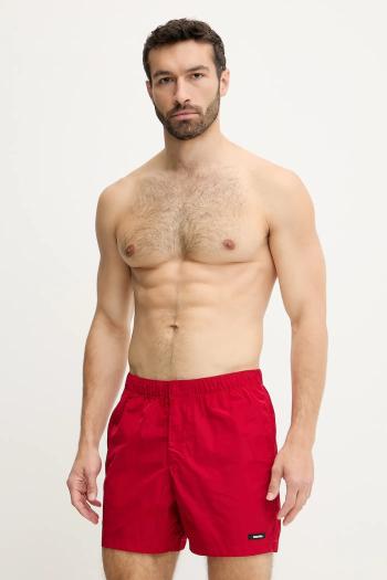 Plavkové šortky Calvin Klein červená farba, LV00N61112
