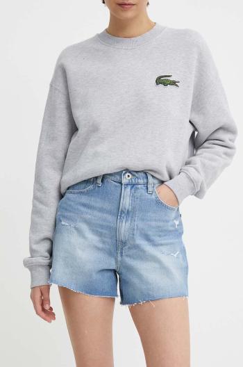Rifľové krátke nohavice Pepe Jeans A-LINE SHORT UHW dámske, jednofarebné, vysoký pás, PL801112RH3