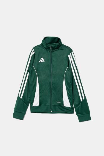 Detská mikina adidas Performance zelená farba, s nášivkou, IR7503