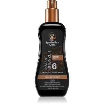 Australian Gold Spray Gel Sunscreen With Instant Bronzer ochranný sprej na opaľovanie s bronzerom SPF 6 237 ml