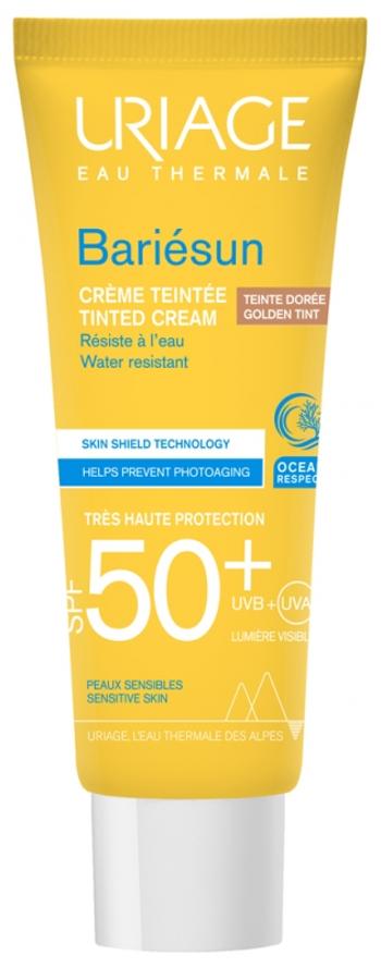 Uriage Tónovaný pleťový krém na opaľovanie SPF 50+ Bariesun Gold Tint (Tinted Cream) 50 ml