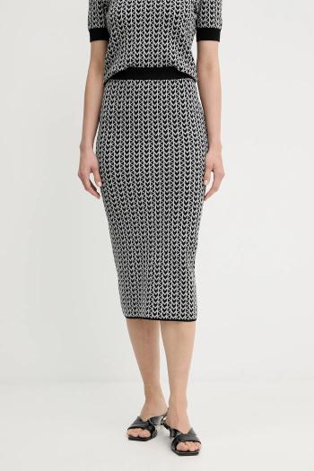 Sukňa MICHAEL Michael Kors šedá farba, midi, puzdrová, MT570J8HQG