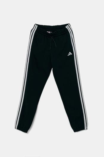 Detské tepláky adidas zelená farba, s nášivkou, JW3406