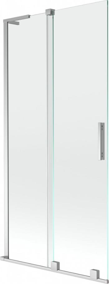 MEXEN/S - Velar L dvojkrídlová posuvná vaňová zástena 95 x 150, transparent, chróm 896-095-003-01-01