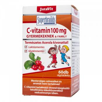 JutaVit C-vitamin 100 mg acerola kivonattal tabletta gyermekeknek 60 db