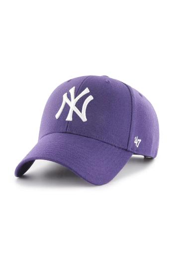 Šiltovka 47 brand MLB New York Yankees fialová farba, jednofarebná, B-MVPSP17WBP-PP