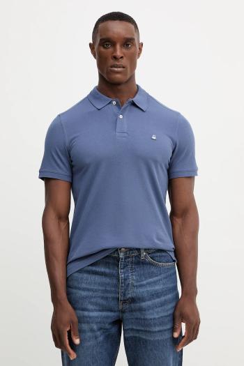Bavlnené polo tričko United Colors of Benetton ružová farba, jednofarebné, 3089J3179