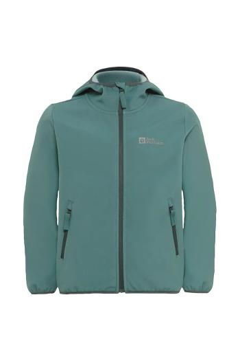 Detská bunda Jack Wolfskin FOURWINDS JACKET KIDS zelená farba, A61854