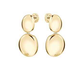 Hugo Boss Fashion visiace náušnice z pozlátenej ocele Nugget 1580714