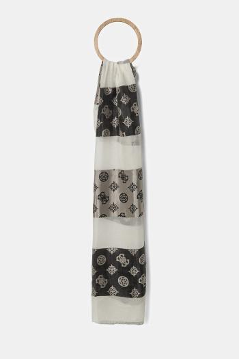 Šál Guess CRESIDIA dámsky, čierna farba, vzorovaný, AW5316 POL03