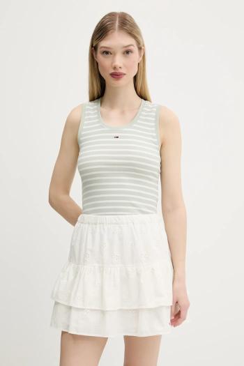 Top Tommy Jeans zelená farba, DW0DW20673