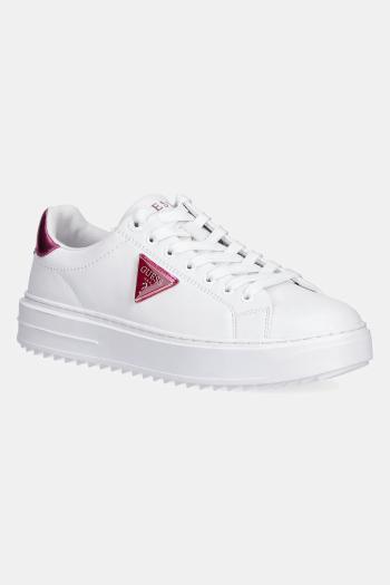 Kožené tenisky Guess DENESA12 biela farba, FLJD12 LEA12