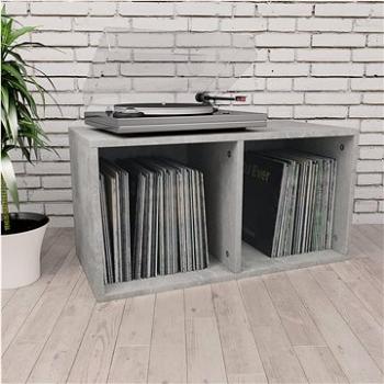 Regál na LP platne betónovo sivý 71 × 34 × 36 cm (800121)