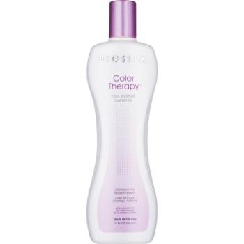 Biosilk Color Therapy Cool Blonde Shampoo sampon semlegesíti a sárgás tónusokat 355 ml