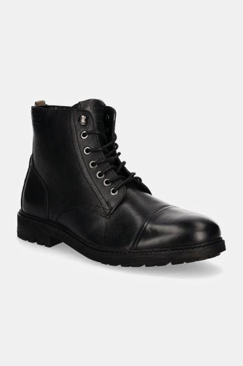 Kožená obuv Pepe Jeans PMS50245 pánska, čierna farba, FRED LAND