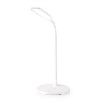 Nedis LTLGQ4M2WT - LED lampička s bezdrôtovou nabíjačkou | Stmievač | 15 W | S tlmením | Biela farba