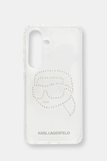 Puzdro na mobil Karl Lagerfeld Samsung Galaxy S25 priehľadná farba, KLHCS25SHKHDCELT