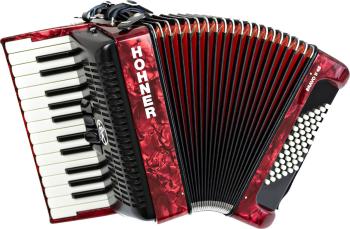 Hohner Bravo II 48 Klávesový akordeón Red