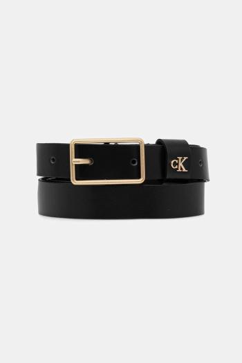 Kožený opasok Calvin Klein čierna farba, LV04F7050G