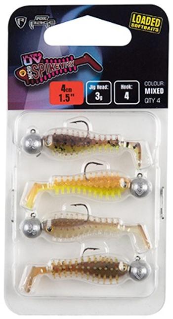 Fox rage gumová nástraha ultra uv micro spikey loaded lure pack 4 cm