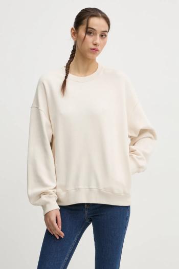 Mikina Hollister Co. dámska, béžová farba, jednofarebná, KI352-4218