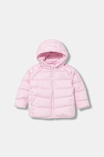 Detská páperová bunda adidas Originals ružová farba, JY1133
