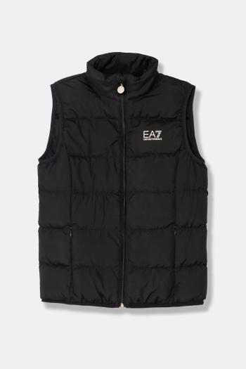 Detská vesta EA7 Emporio Armani čierna farba, 8NFQ08 FNF8Z