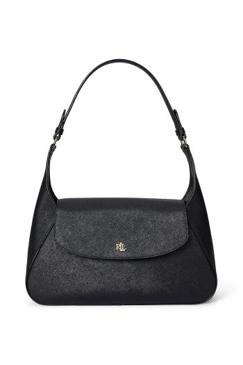Kožená kabelka Lauren Ralph Lauren čierna farba, 431969364
