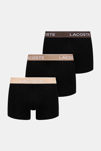 Boxerky Lacoste 3-pak pánske, čierna farba, 5H1297