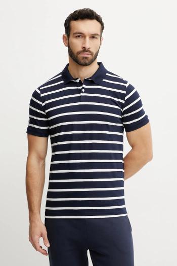 Bavlnené polo tričko Helly Hansen NEWPORT POLO pánske, tmavomodrá farba, vzorované, 34412