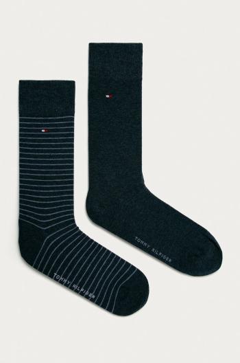 Ponožky Tommy Hilfiger 2-pak pánske, tmavomodrá farba, 100001496