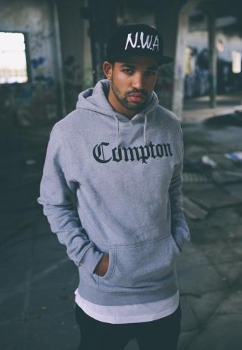 Mr. Tee Compton Hoody h.grey/blk - XXL