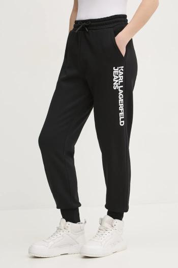 Tepláky Karl Lagerfeld Jeans čierna farba, s potlačou, A1W10058