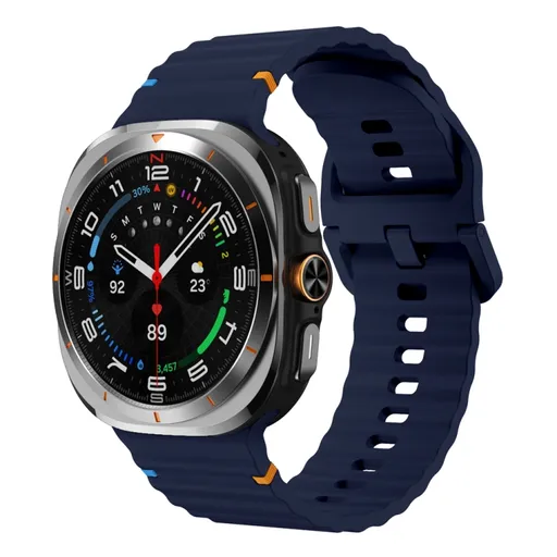 WAVY Silikónový remienok pre Samsung Galaxy Watch Ultra / Watch Ultra 2025 tmavomodrý