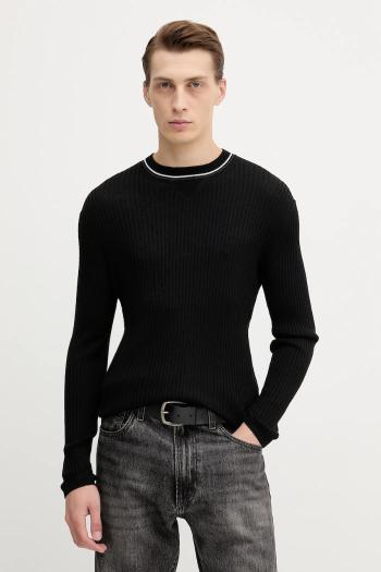 Vlnený sveter Armani Exchange čierna farba, ľahký, XM000893 AF14007