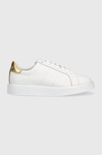 Kožené tenisky Lauren Ralph Lauren  Angeline biela farba, 802876000000