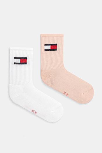 Detské ponožky Tommy Hilfiger 2-pak oranžová farba, 701229940