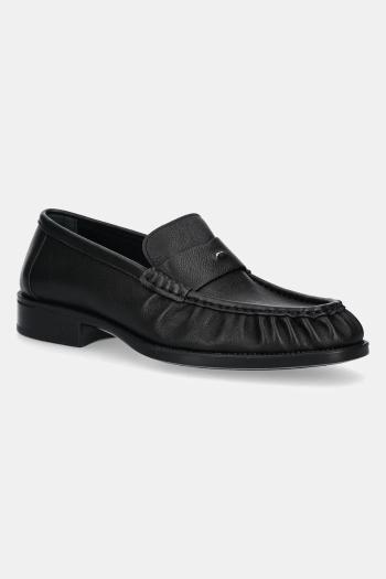 Kožené mokasíny Giuseppe Zanotti Sorrento pánske, čierna farba, IU40001.011