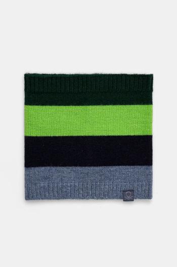 Detský komín s prímesou vlny United Colors of Benetton fialová farba, vzorovaný, 1D9SHU00A