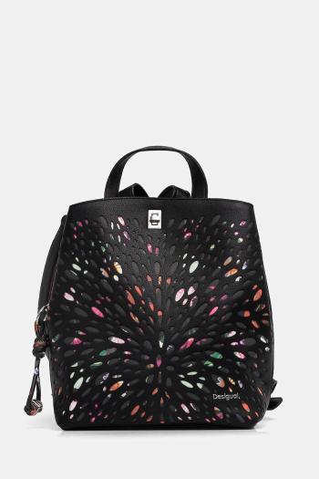 Ruksak Desigual BLACKWELL SUMY MINI dámsky, čierna farba, malý, vzorovaný, 25SAKP25