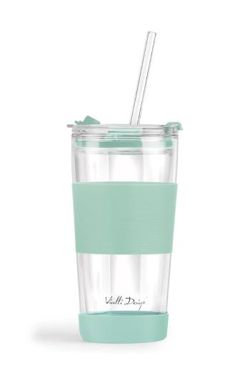 Termohrnček so slamkou Vialli Design Fuori 600 ml viac farieb
