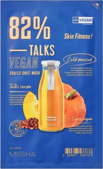 Missha Vegánska pleťová maska Talks Vegan Squeeze Skin Fitness (Sheet Mask) 27 g