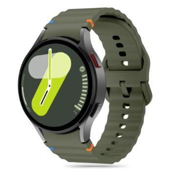 Tech-Protect Silicone Sport remienok na Samsung Galaxy Watch 4 / 5 / 5 Pro / 6 / 7 / FE, army green