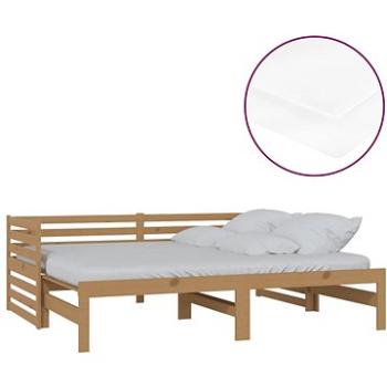 Shumee Výsuvná váľanda 2×(90×200) cm medovo hnedá masívna borovica, 3083672