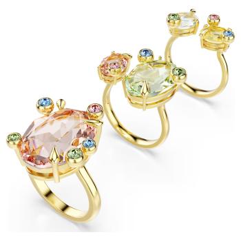 Swarovski Prekrásna sada pozlátených prsteňov Gema 5705813 (3x prsteň) 52 mm