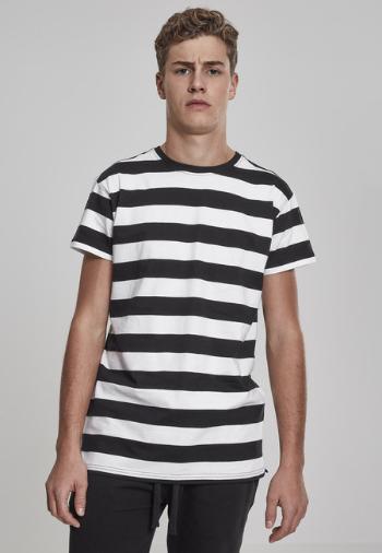 Urban Classics Block Stripe Tee blk/wht - S